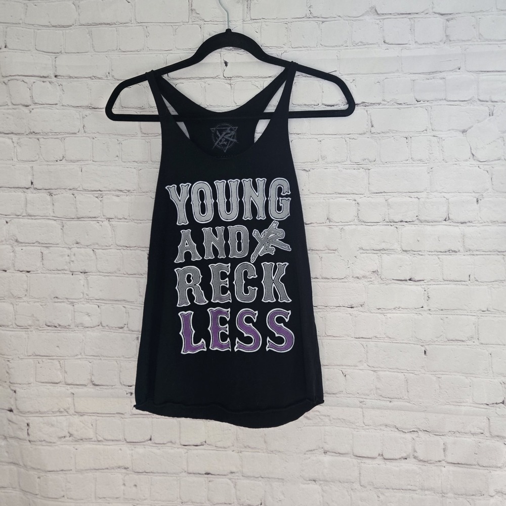 Y2k Young & Reckless Razor Back Tank Retro Emo Scene Mall Goth